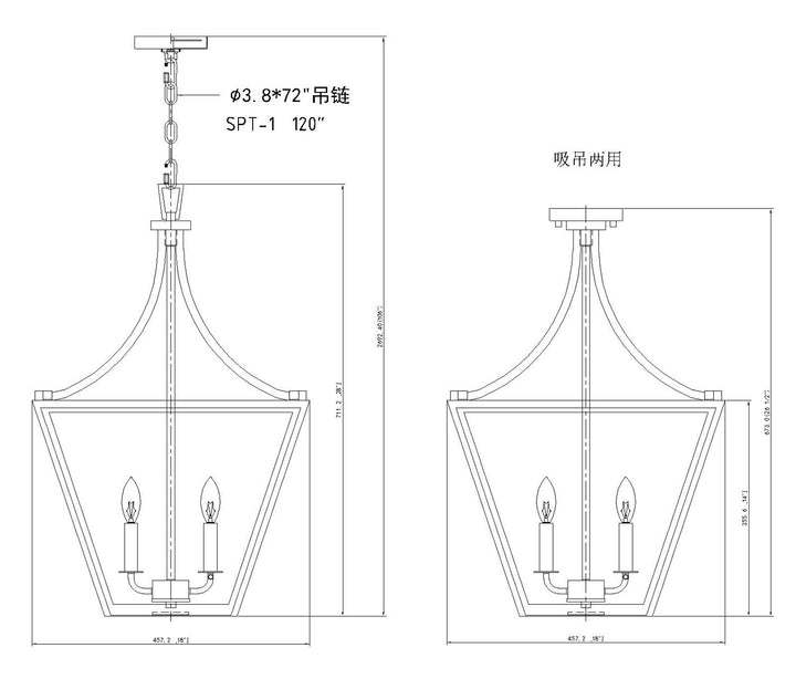 4 Light Chandelier