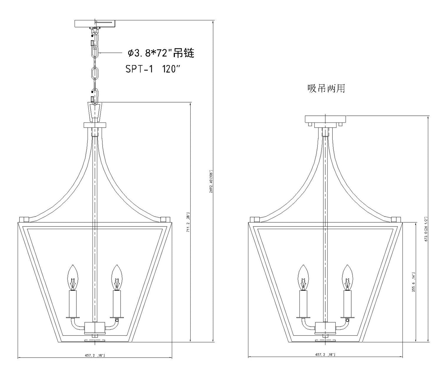 4 Light Chandelier