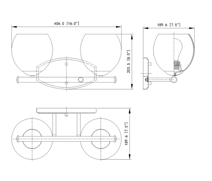 2 Light Vanity
