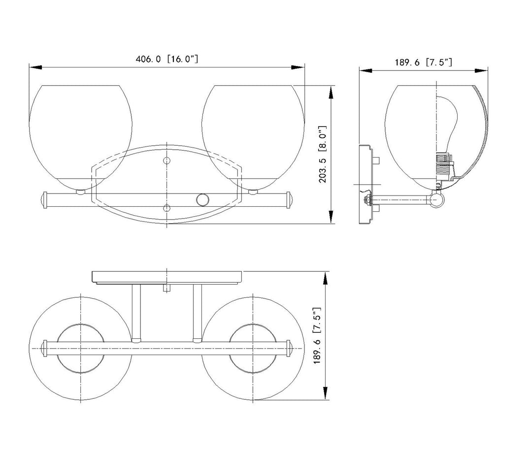 2 Light Vanity
