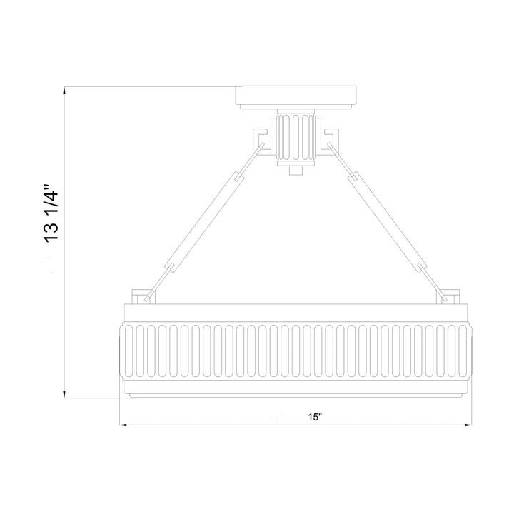 1 Light Semi Flush Mount