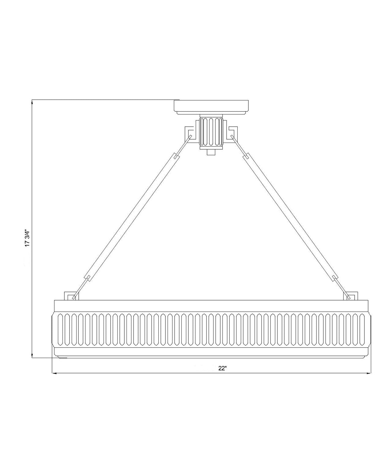 3 Light Semi Flush Mount