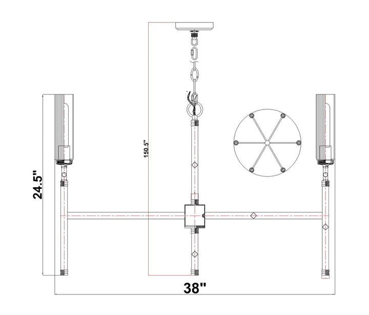 6 Light Chandelier