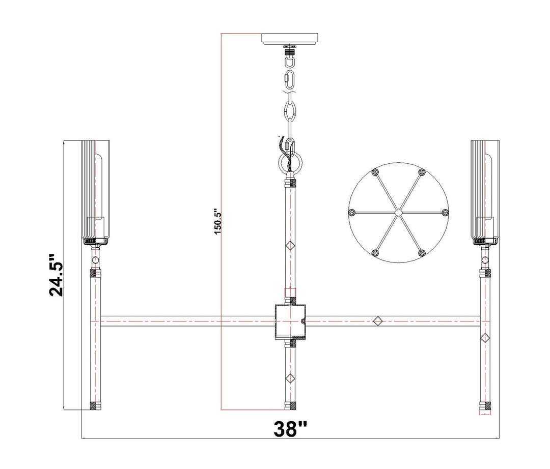 6 Light Chandelier