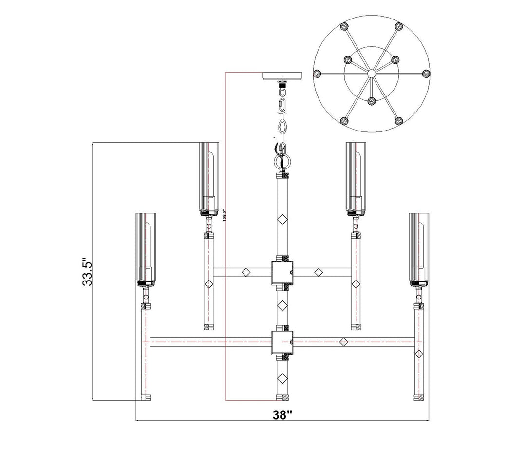 9 Light Chandelier