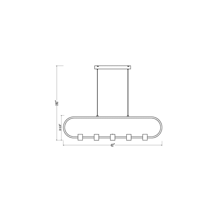 5 Light Linear Chandelier