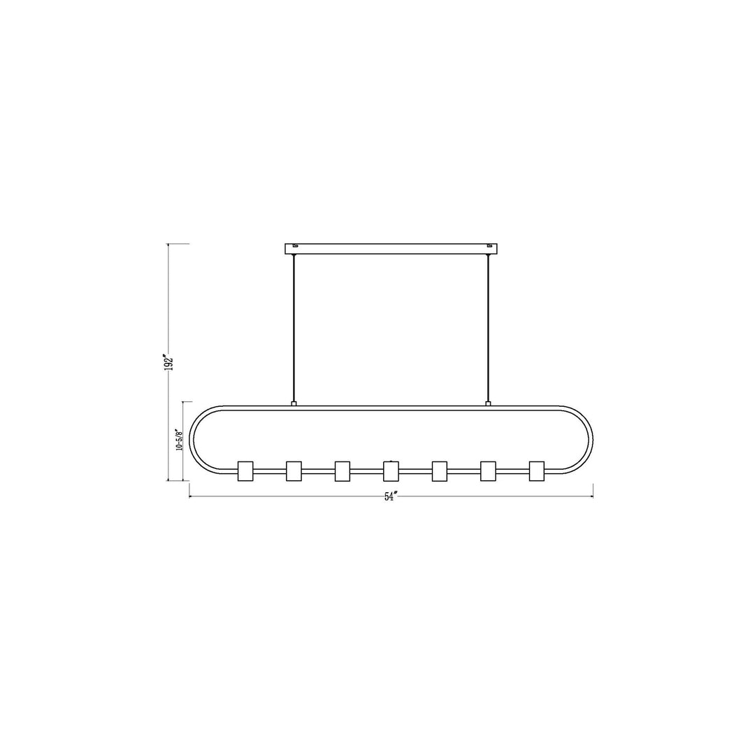 7 Light Linear Chandelier