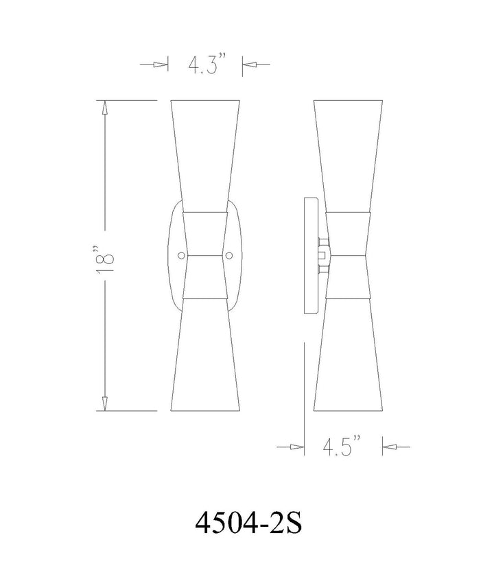2 Light Wall Sconce