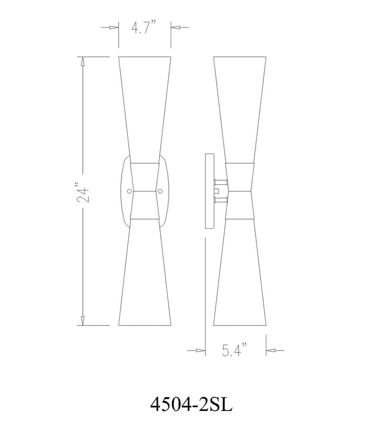 2 Light Wall Sconce