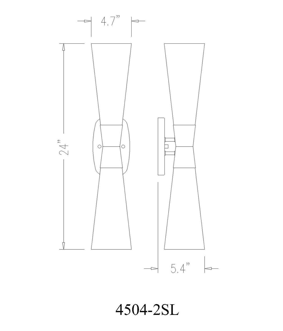 2 Light Wall Sconce