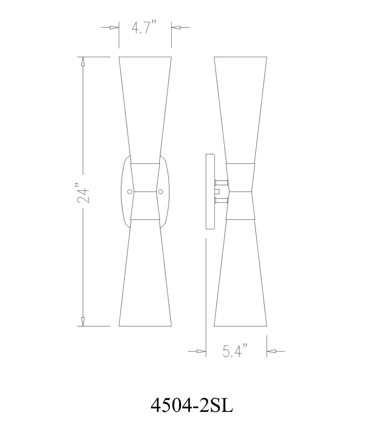 2 Light Wall Sconce
