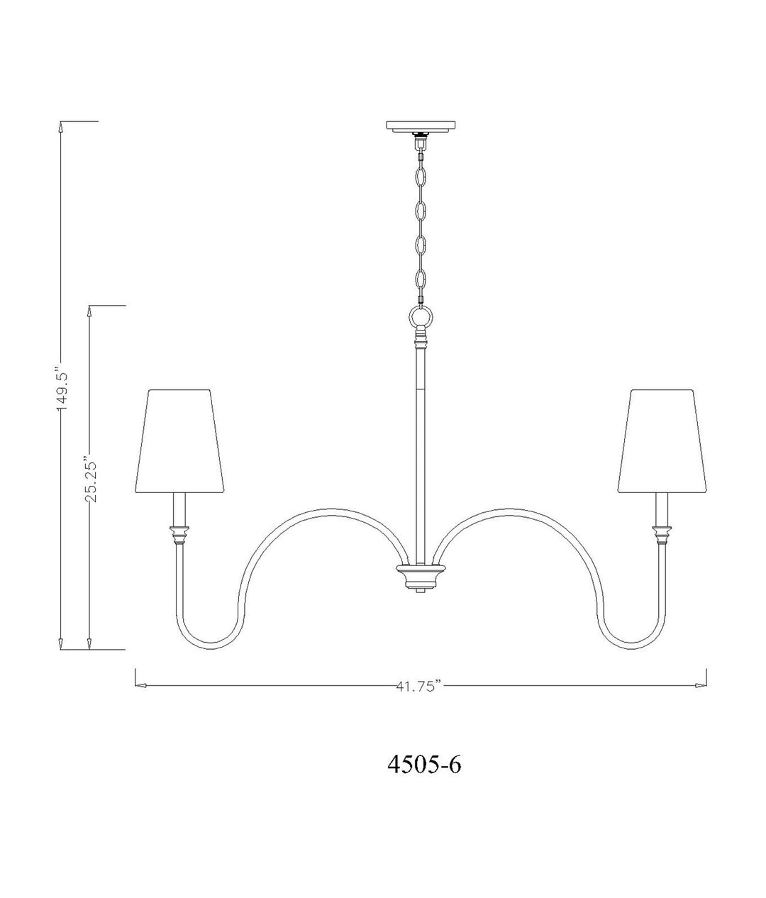 6 Light Chandelier