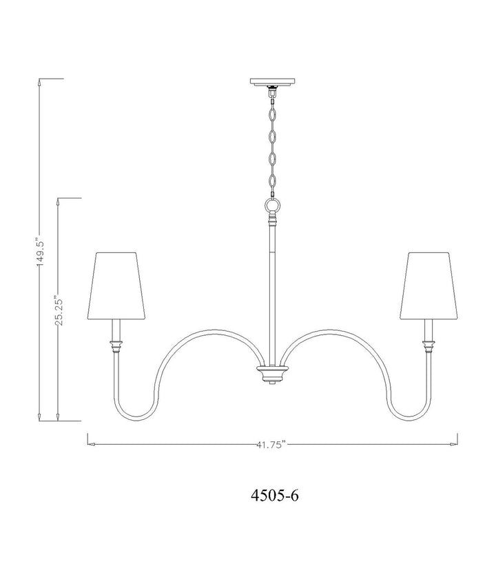 6 Light Chandelier