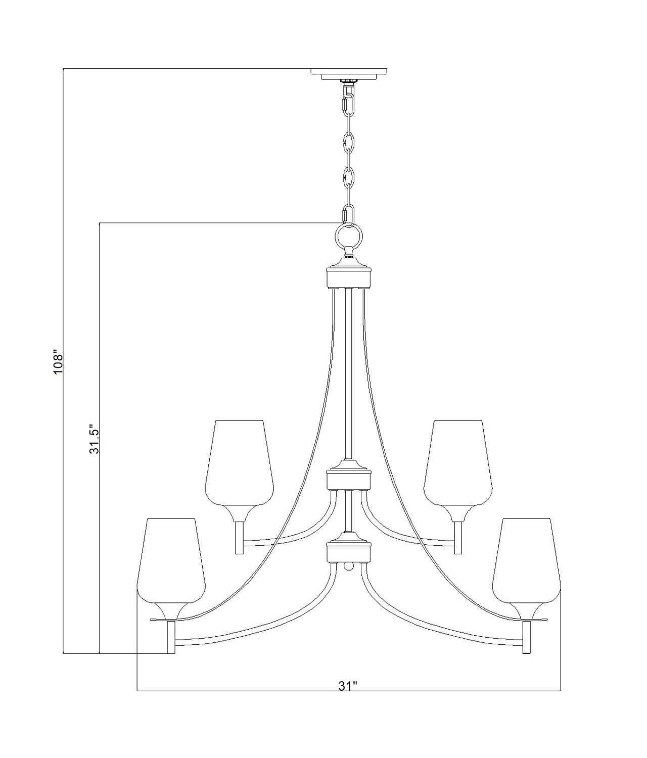 9 Light Chandelier