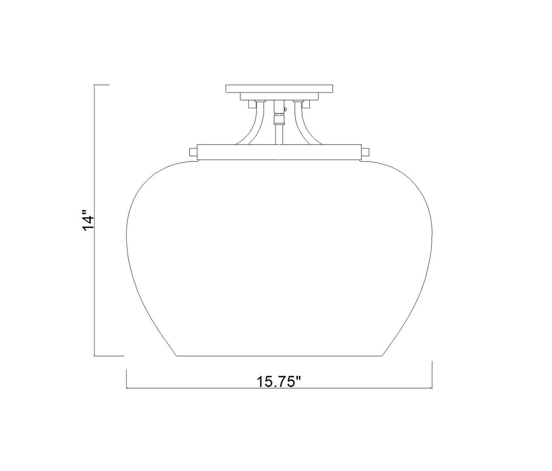 3 Light Semi Flush Mount