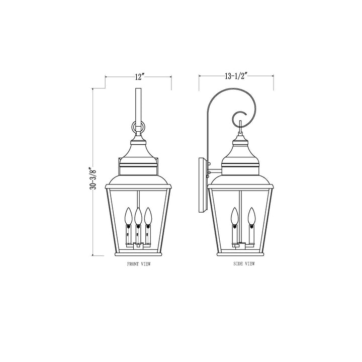 3 Light Outdoor Wall Light