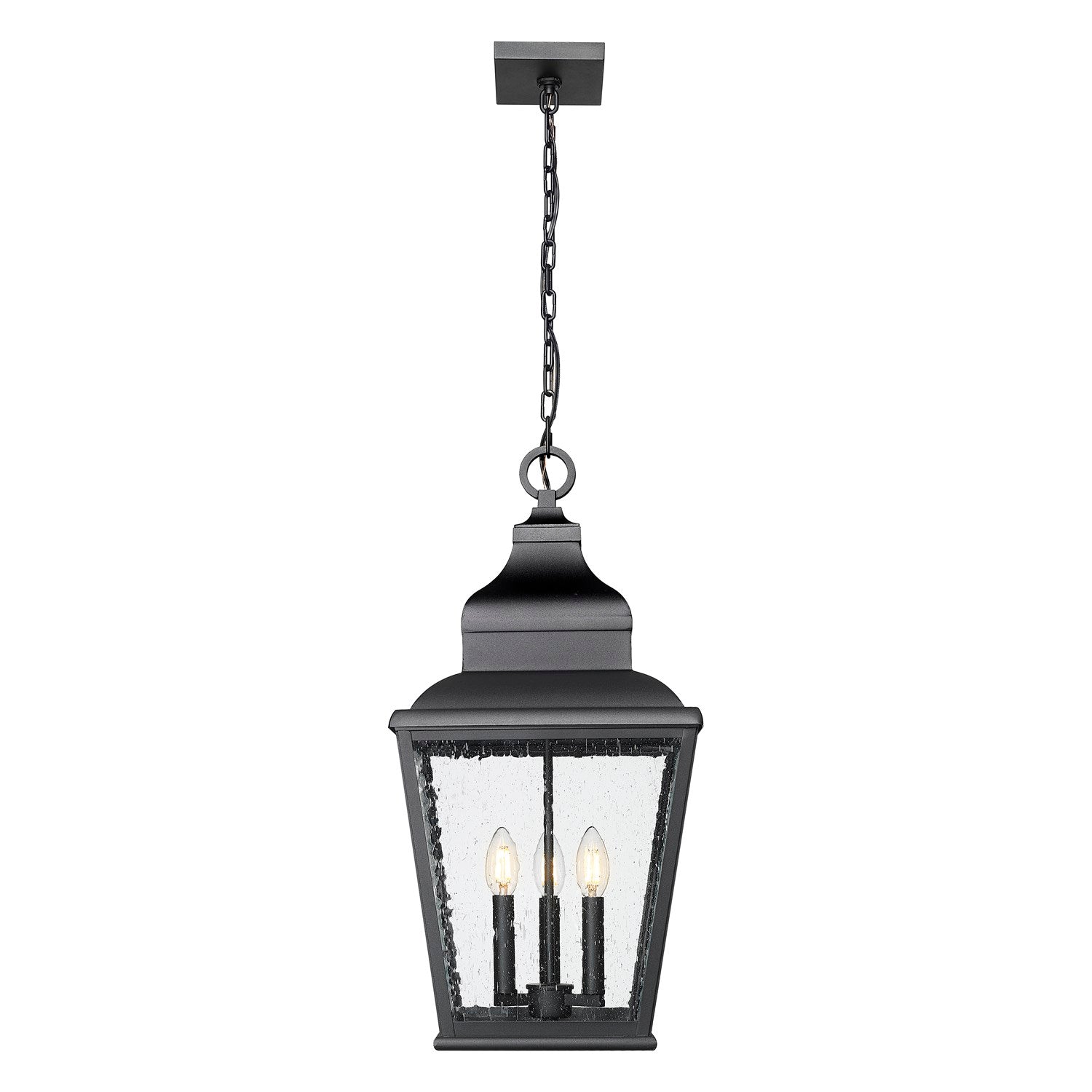 3 Light Outdoor Chain Mount Ceiling Fixture