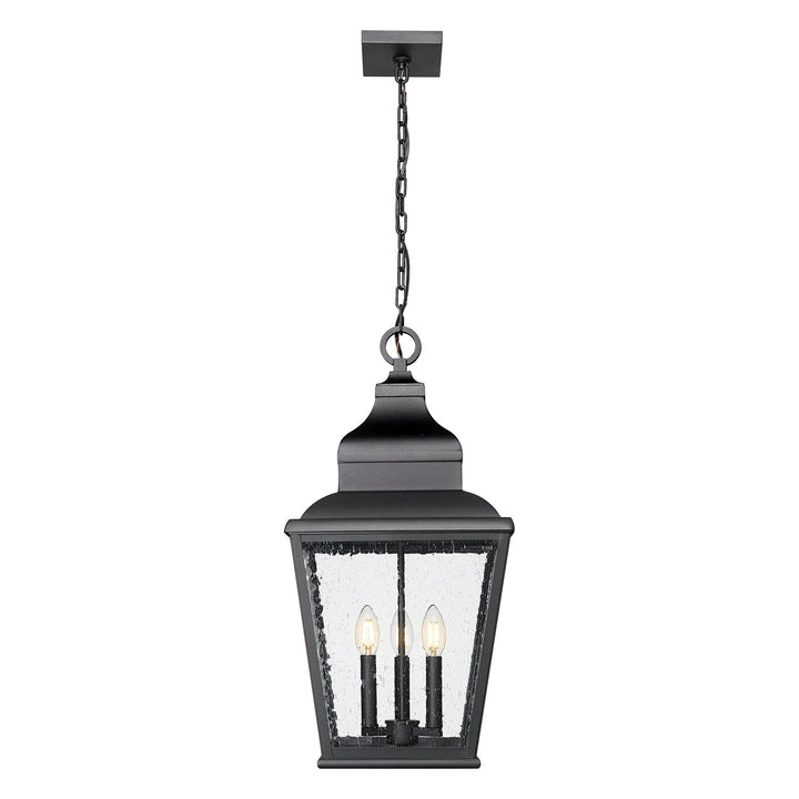 3 Light Outdoor Chain Mount Ceiling Fixture