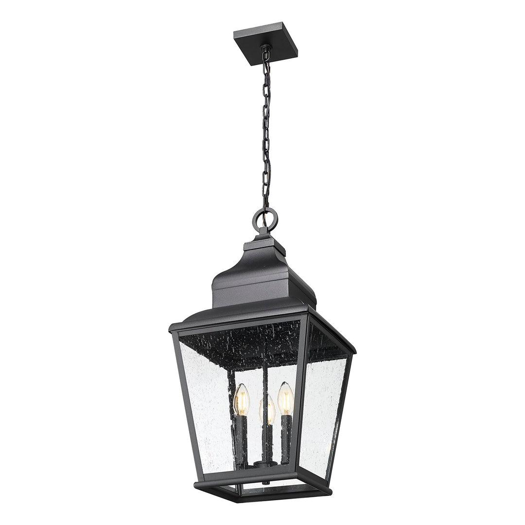 3 Light Outdoor Chain Mount Ceiling Fixture