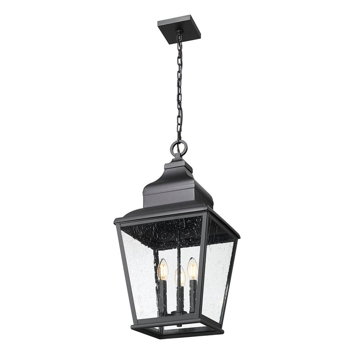 3 Light Outdoor Chain Mount Ceiling Fixture
