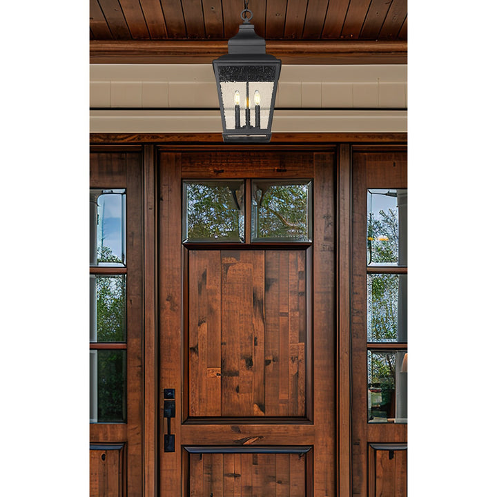3 Light Outdoor Chain Mount Ceiling Fixture