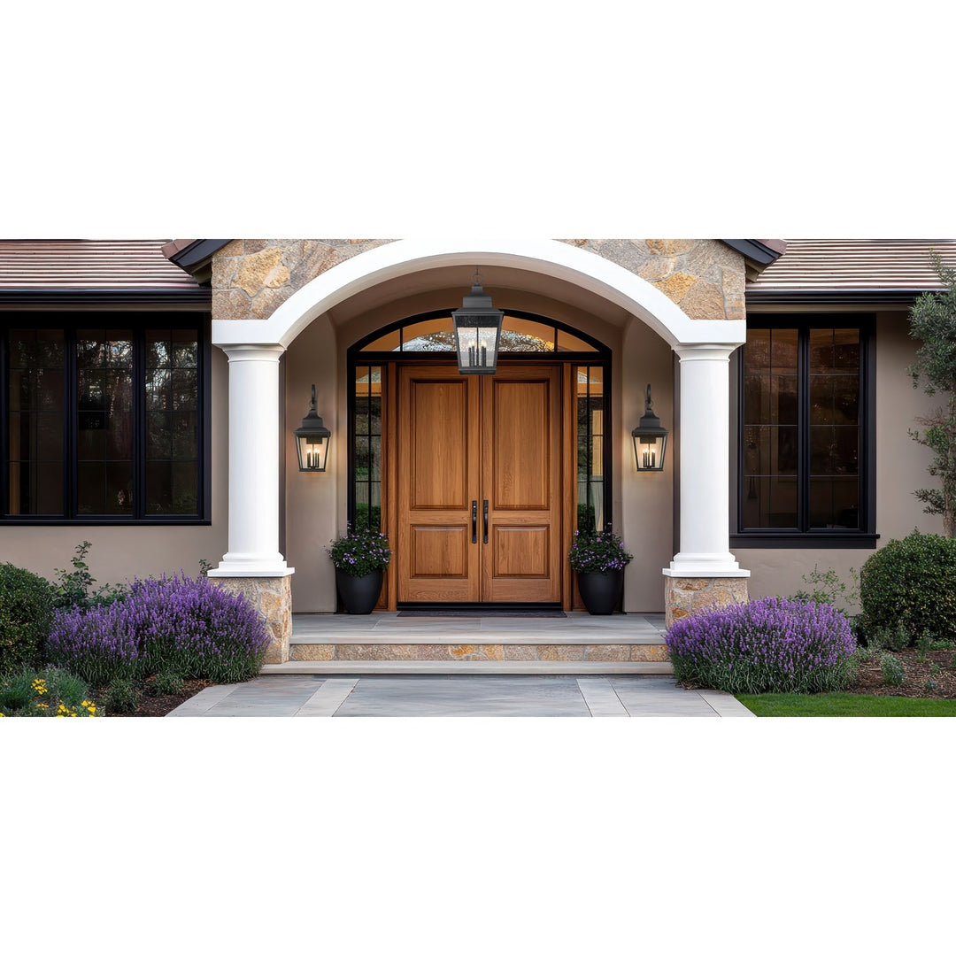 5 Light Outdoor Chain Mount Ceiling Fixture