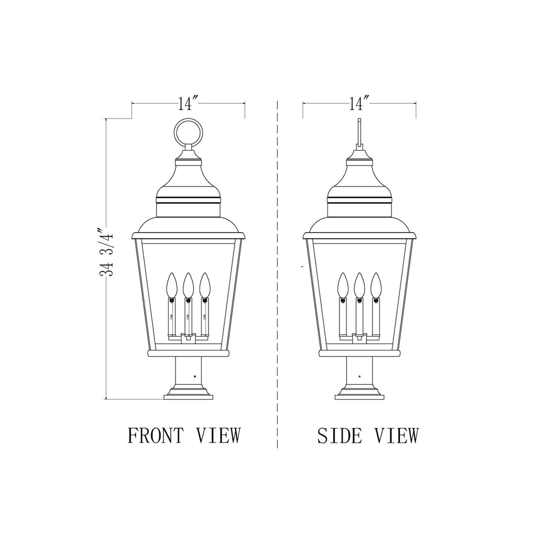 4 Light Outdoor Pier Mounted Fixture