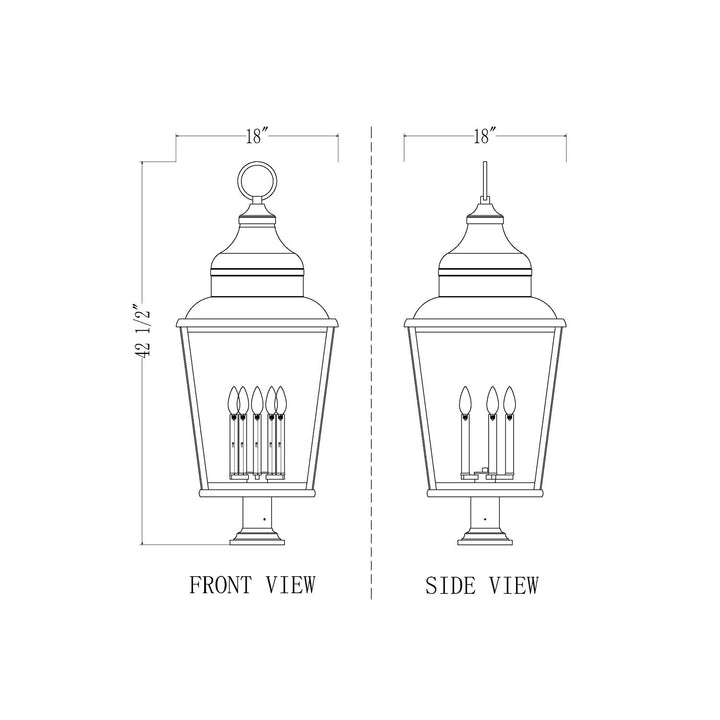 5 Light Outdoor Pier Mounted Fixture