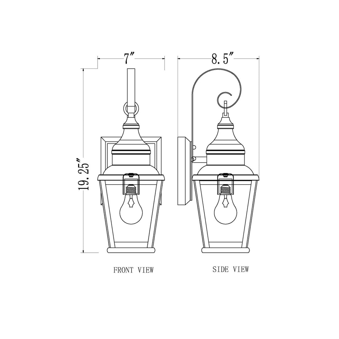 1 Light Outdoor Wall Light