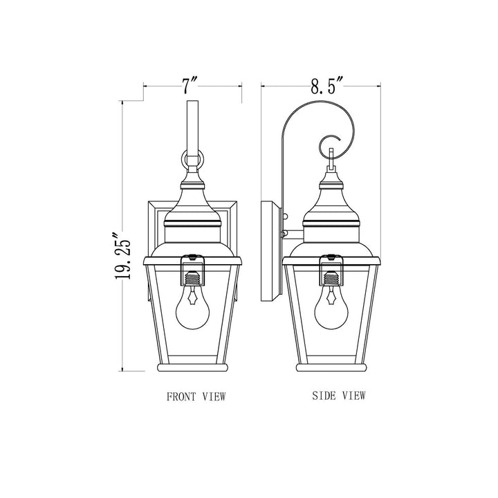 1 Light Outdoor Wall Light