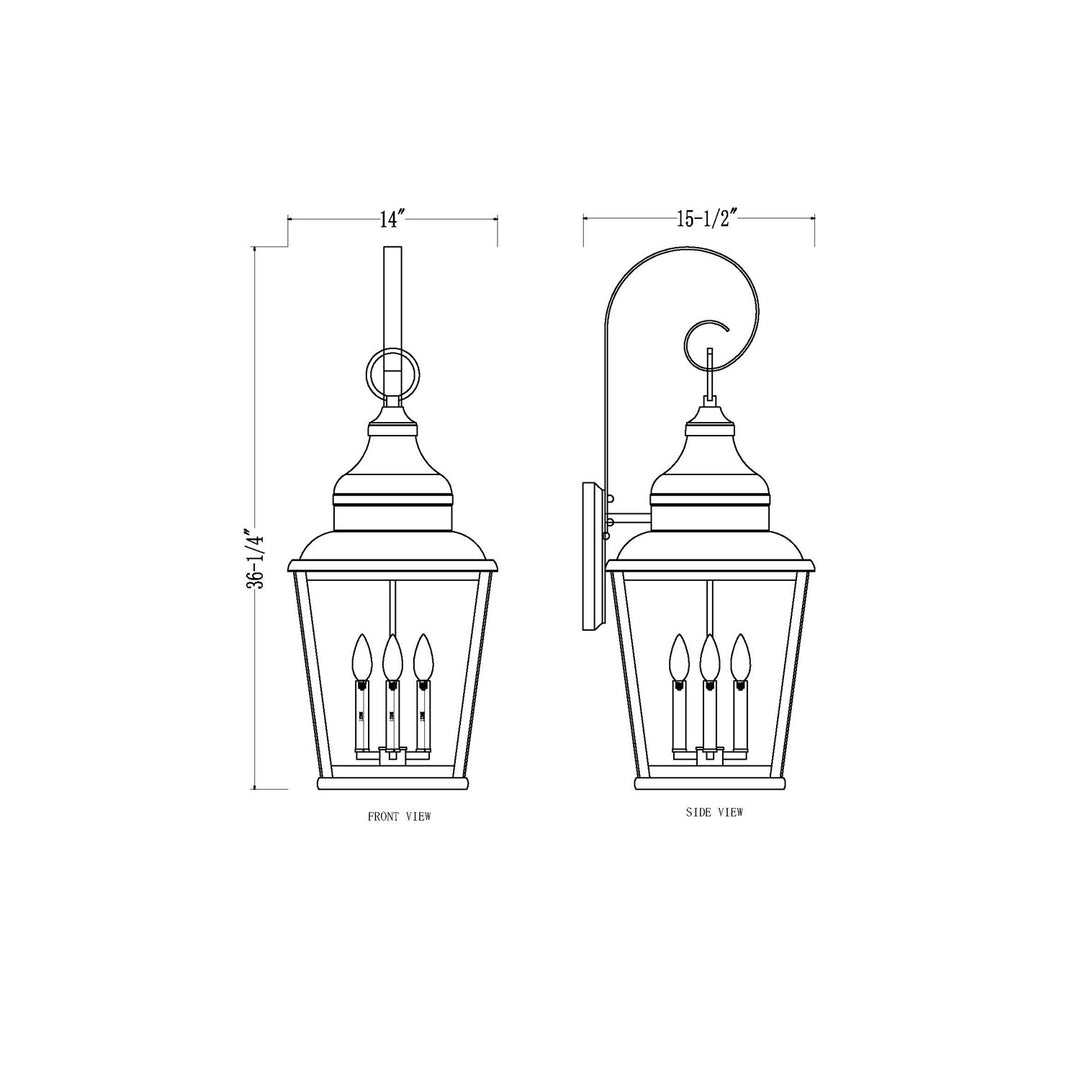 4 Light Outdoor Wall Light