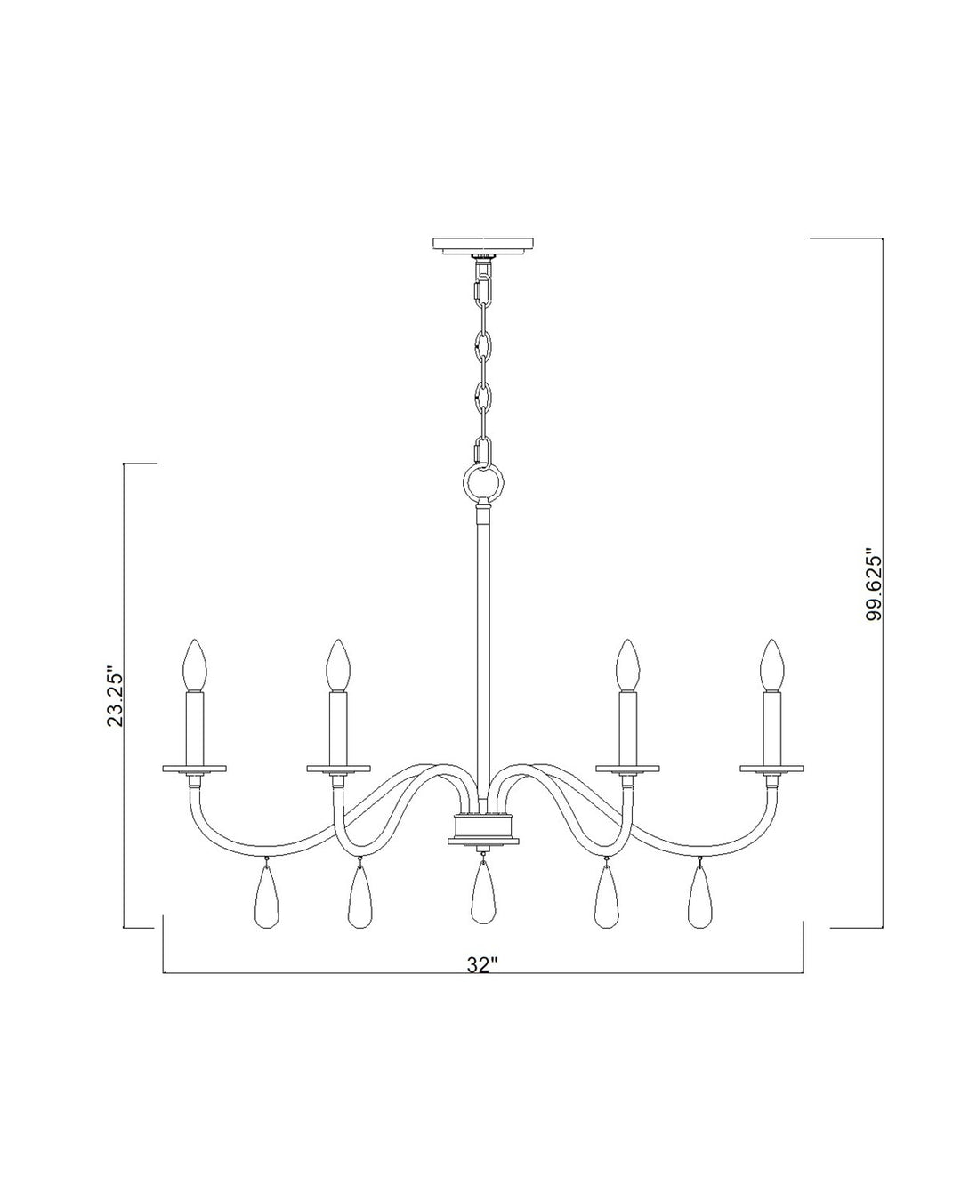 6 Light Chandelier