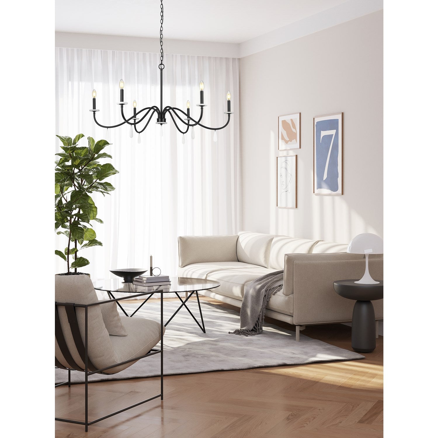 6 Light Chandelier