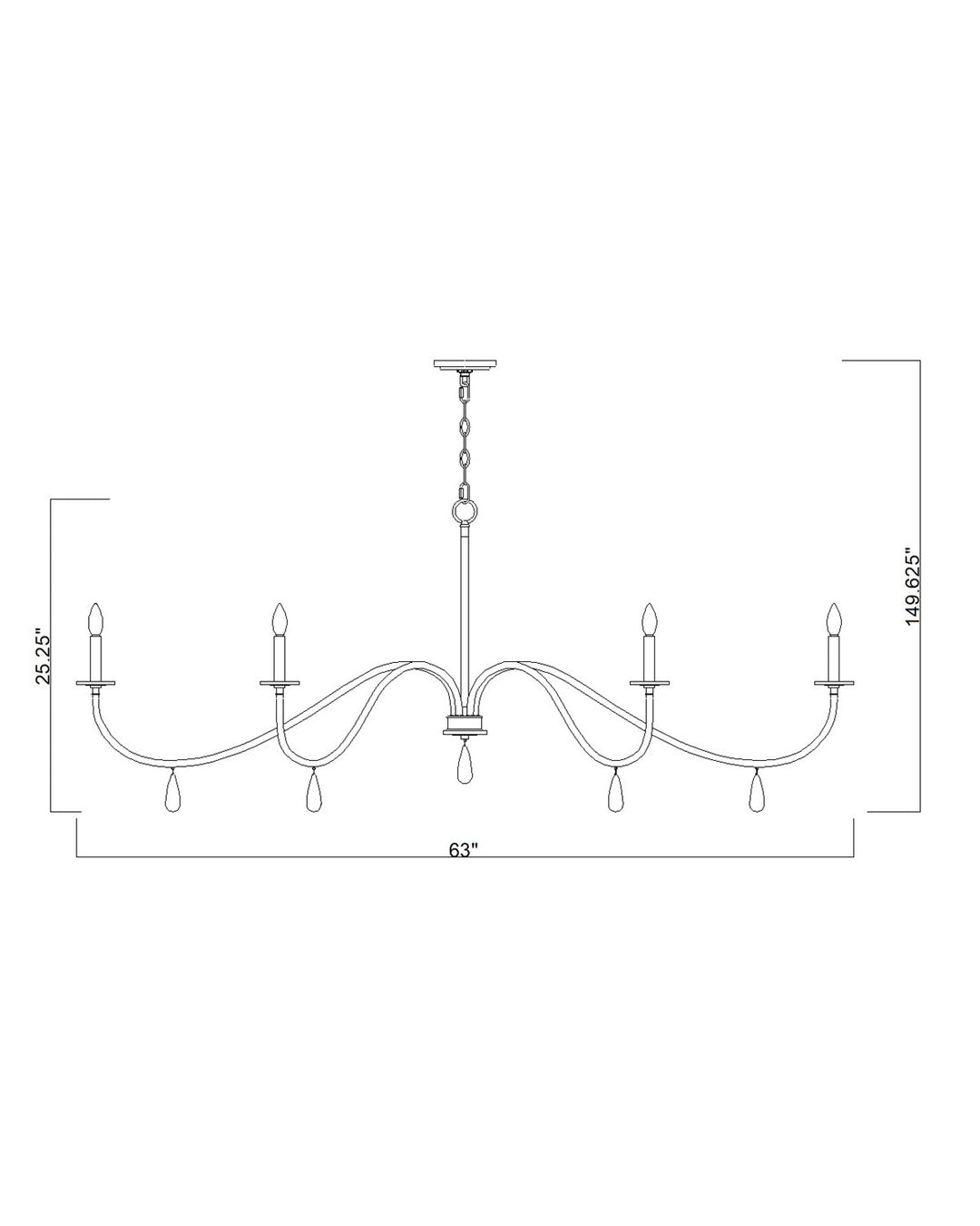 6 Light Chandelier