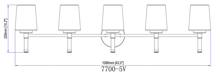 5 Light Vanity