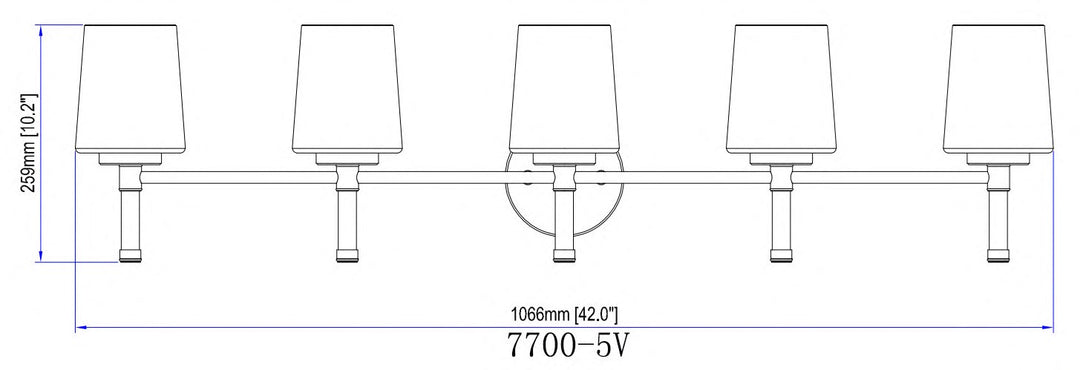 5 Light Vanity