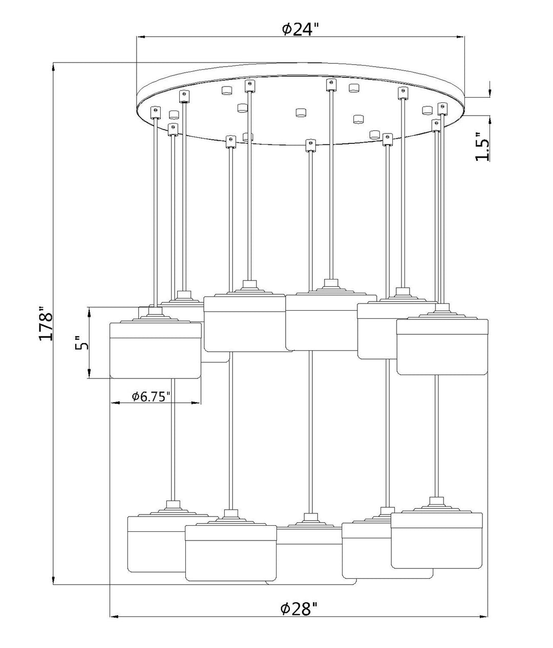11 Light Chandelier