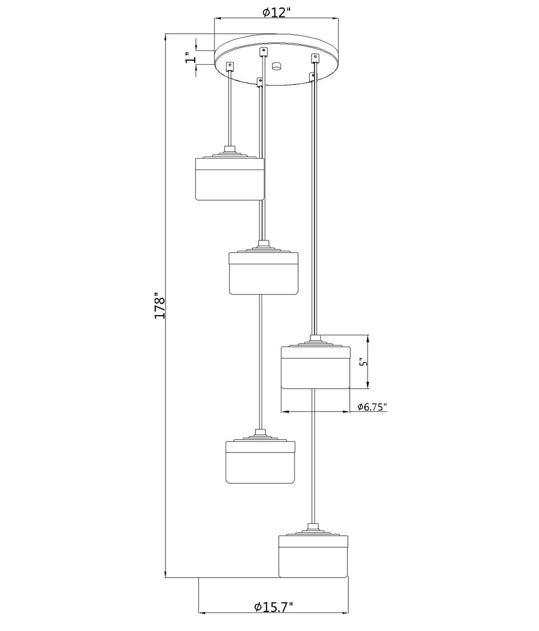 5 Light Chandelier