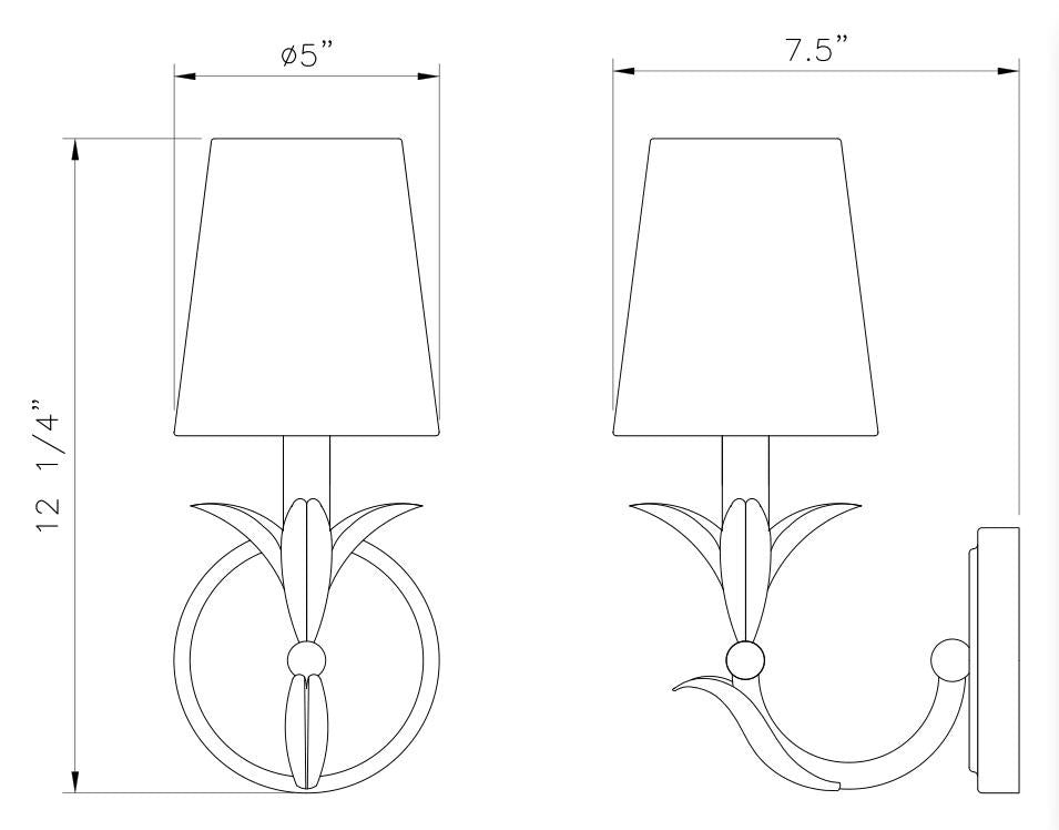 1 Light Wall Sconce
