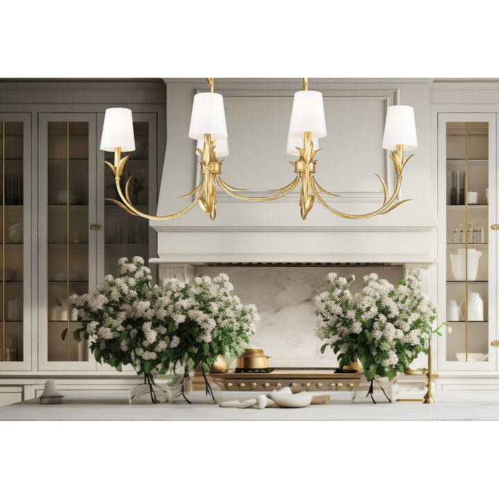 6 Light Linear Chandelier