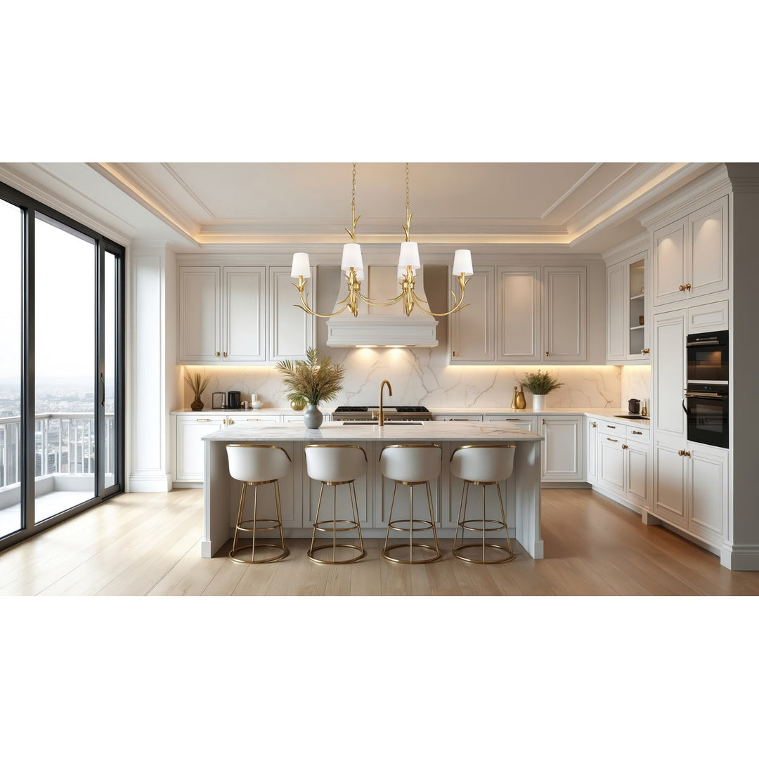 6 Light Linear Chandelier
