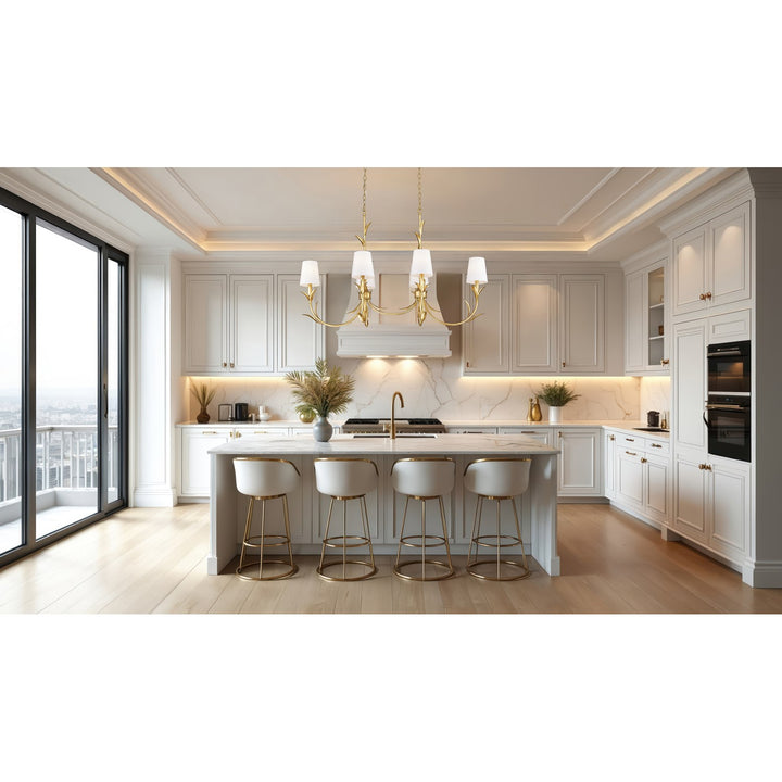 6 Light Linear Chandelier