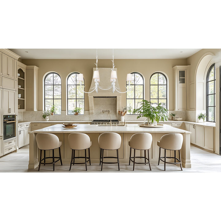 6 Light Linear Chandelier