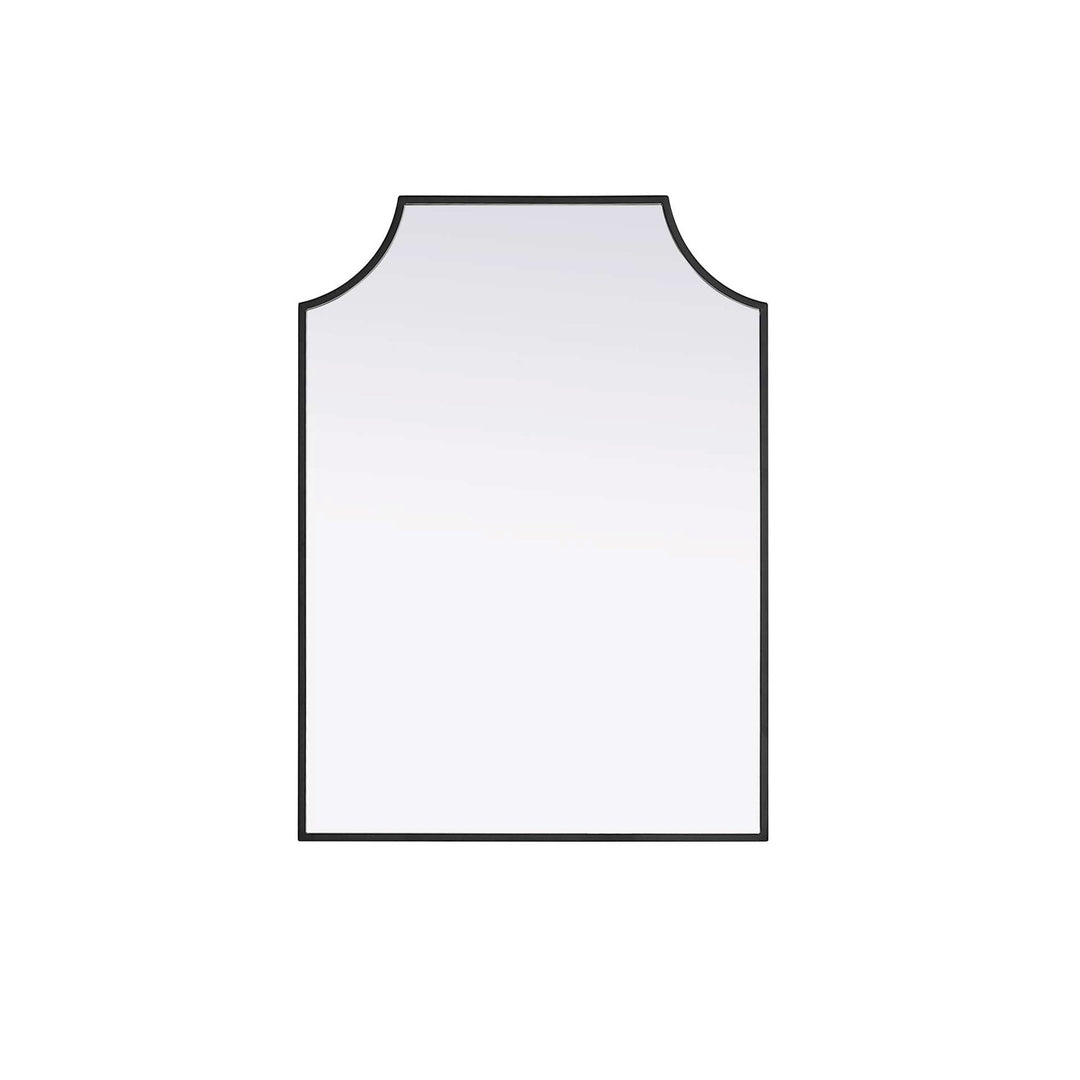 Notched Metal Mirror 22X30 Inch In Black by Elegant Kitchen and Bath