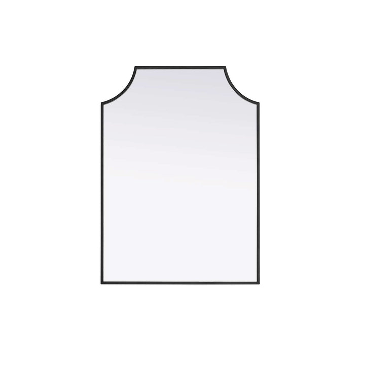 Notched Metal Mirror 22X30 Inch In Black by Elegant Kitchen and Bath