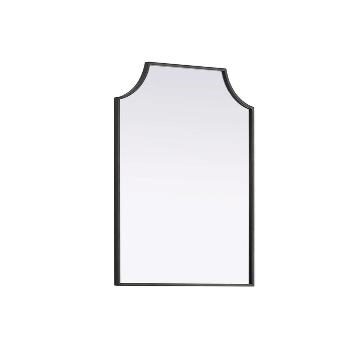 Notched Metal Mirror 22X30 Inch In Black