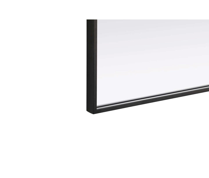 Notched Metal Mirror 22X30 Inch In Black