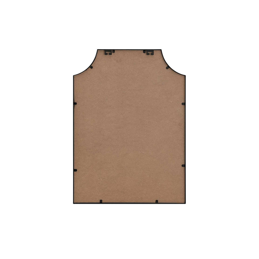 Notched Metal Mirror 22X30 Inch In Black