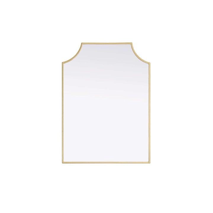 Notched Metal Mirror 22X30 Inch In Brass by Elegant Kitchen and Bath