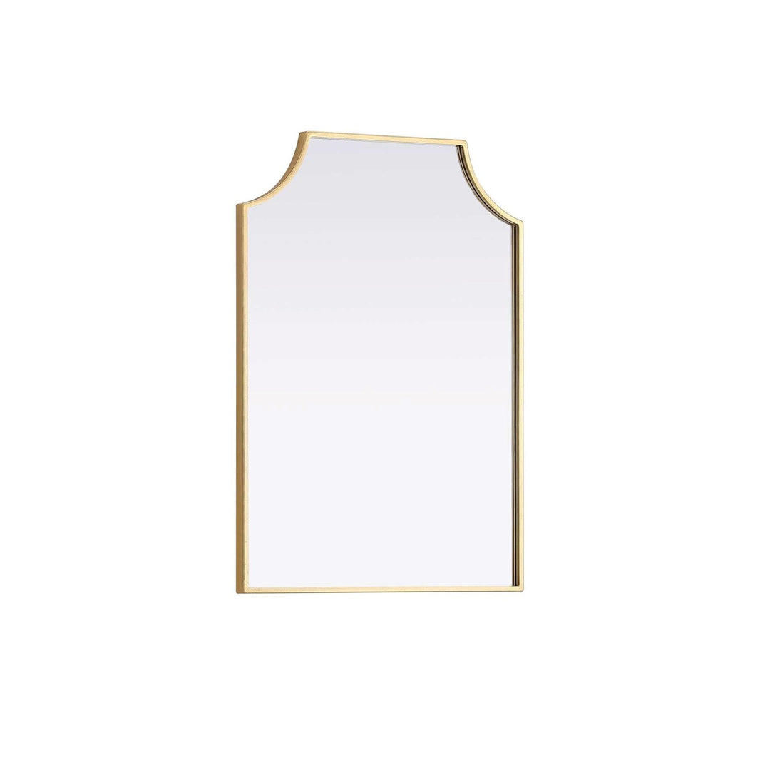 Notched Metal Mirror 22X30 Inch In Brass